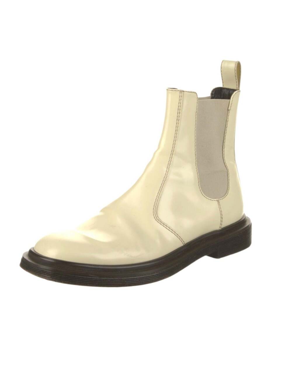 The Row Minimalist Off-White Eggshell Cream Ranger Elastic Ankle Boots
